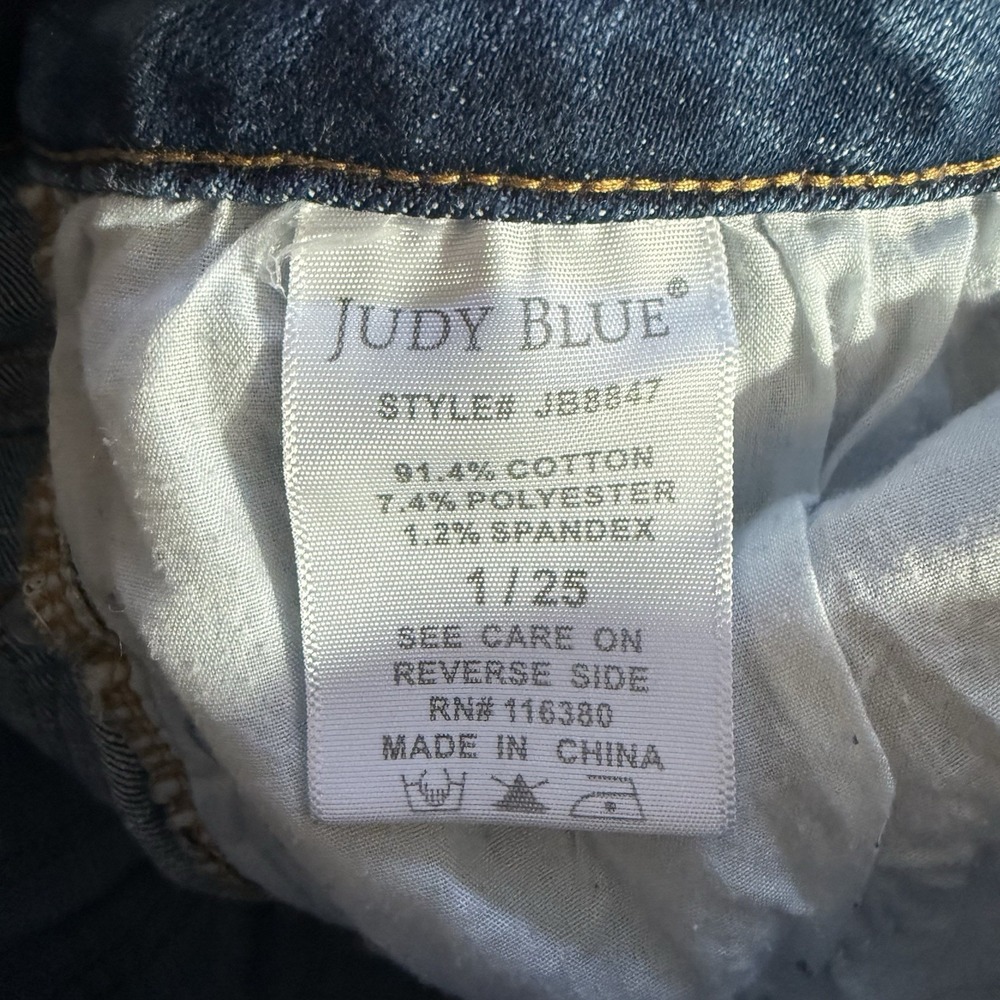 Judy Blue Skinny Fit Jeans‎ Size 1/25 Distressed Raw Hem JB8847 - Picture 8 of 9